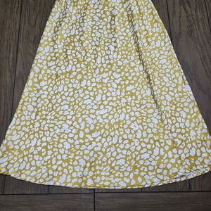 Ellison Sunny Yellow and White Leopard A-Line Skirt